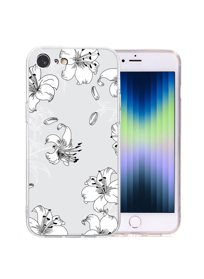 S-TOP Case For iPhone SE 2022 / SE 2020 / 8 / 7 Colored Drawing Pattern Transparent TPU Phone Case - Image 1