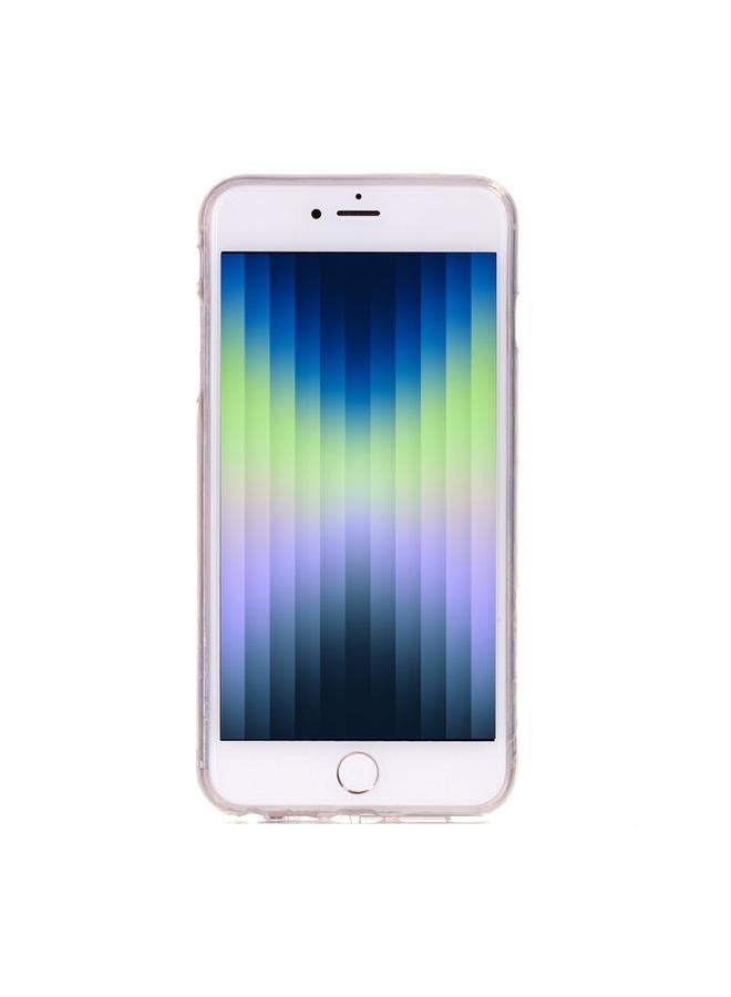 S-TOP Case For iPhone SE 2022 / SE 2020 / 8 / 7 Colored Drawing Pattern Transparent TPU Phone Case - Image 4