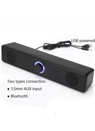 Computer Speaker, Bluetooth speaker(new), support both Bluetooth connection and 3.5mm AUX input, USB powered soundbar with volume knob - pzsku/Z1DA2B61033D77B057517Z/45/1749367520/afae0b5c-f287-4b44-b3df-ffb163d5d8c7