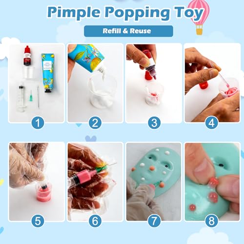 CIYOJA Pimple Popping Toy Squishy Toys Stress Relief Squeeze Toy Reusable Silicone Pimple Popper Fidget Toy Set Soft Squishy Sensory Toy Enjoy ASMR Stress Relief Fun Anxiety Relief Desk Toy Alien - Image 5