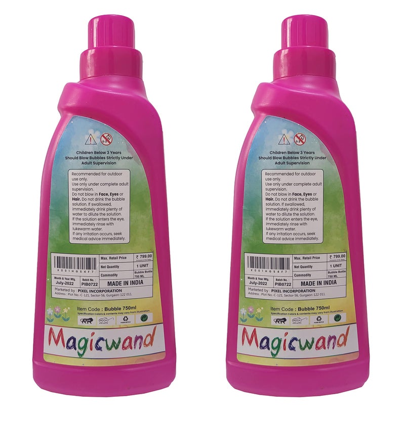 Magicwand® Bubble Gun Refill Liquid Made in India 【1000 ml】【Please Do Not Add Water,Use As Delivered】 - Image 2