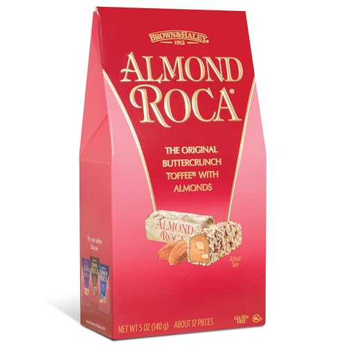 Roca Brown & Haley ROCA Stand-Up Box - Chocolate Caramel Buttercrunch Toffee - Individually Wrapped Chocolate Candy - Gluten Free Kosher Candy - 5 oz Box - Image 1