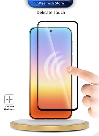 [عبوتان] واقي شاشة هواوي بورا 90s برو ماكس 5G 2026 من سلسلة E2E الممتازة، زجاج مقوى كامل الغراء والتغطية (MSGECN) - شفاف/أسود - view 4