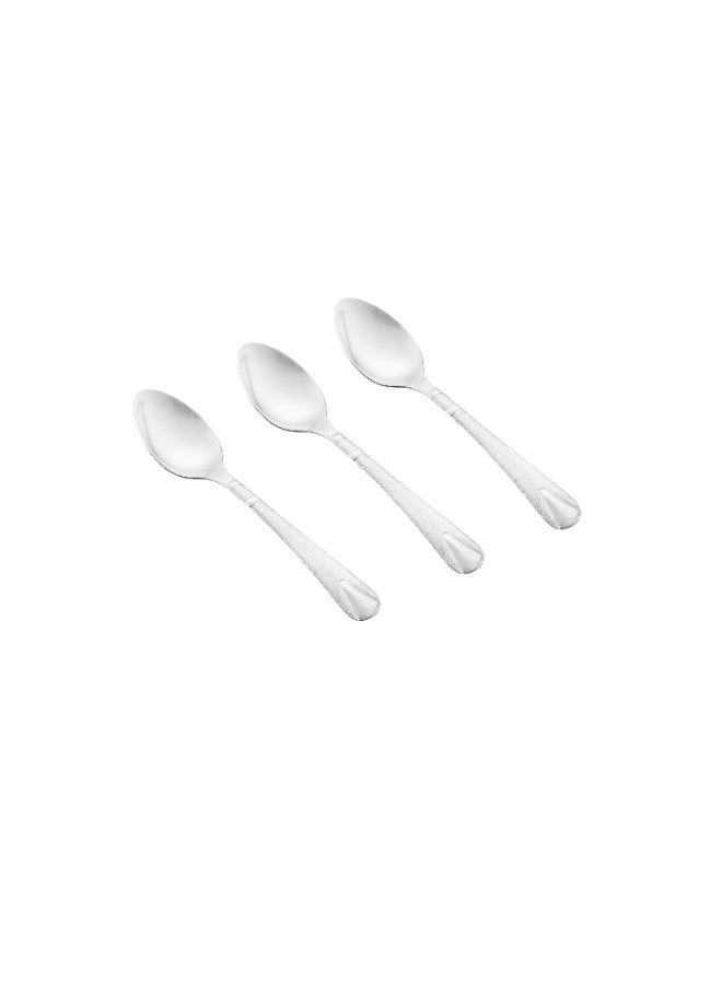 Hic 12-Piece Stainless Steel dessert spoon Set Silver - Image 2