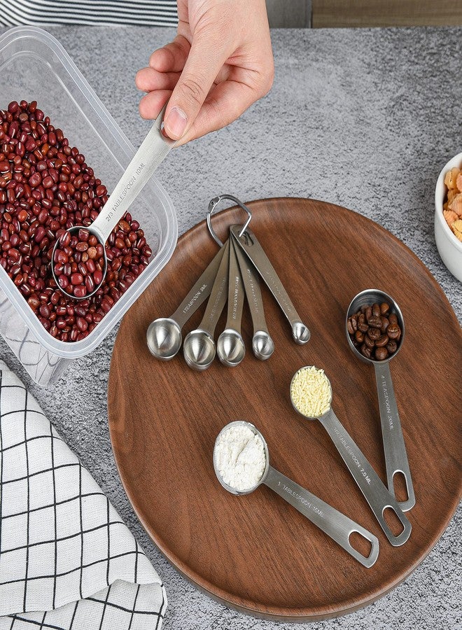 Smithcraft Measuring Spoons Set 10, 18/8 Stainless Steel Measuring Spoons Set with Leveler, Metric & US Measurer Spoons Set for Baking & Kitchen, Heavy Duty Measuring Spoons with 10ml & 20ml Teaspoon - Image 5
