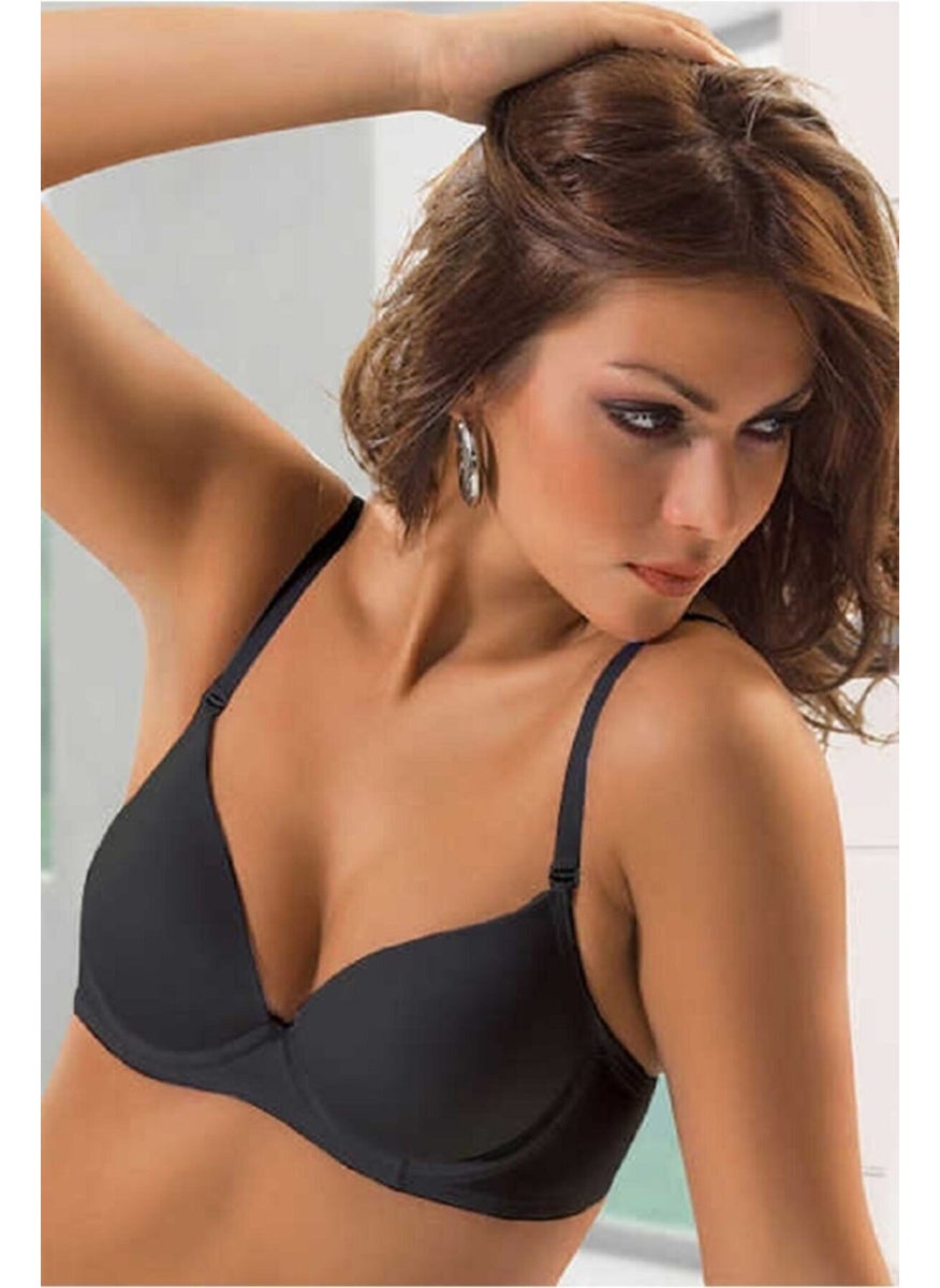 Le Jardin Black Color Unfilled Bra 