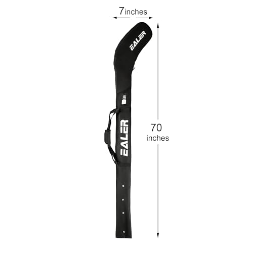 EALER HB200 Adult One Shoulder Hockey Stick Bag - Black, Light, Waterproof, Adjustable Ice Hockey Equipment for Men Senior - Image 2