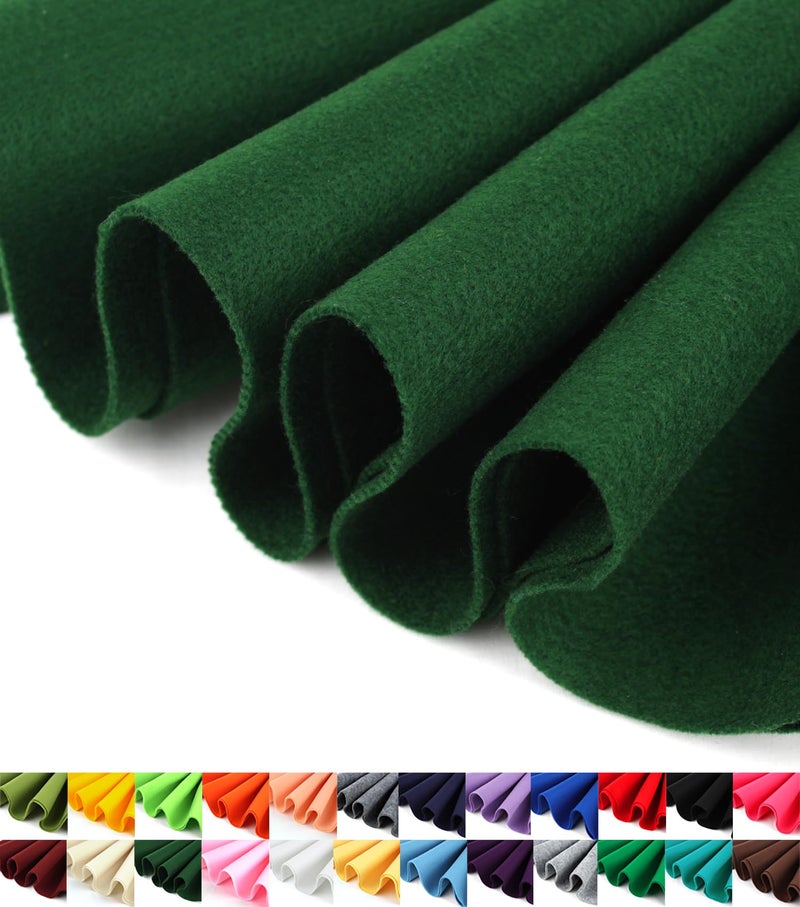 Barcelonetta Felt Fabric 72 Wide 16mm Thick Acrylic Soft Felt by The Yard Felt for DIY Crafts Projects Sewing Forest Green Half Yard