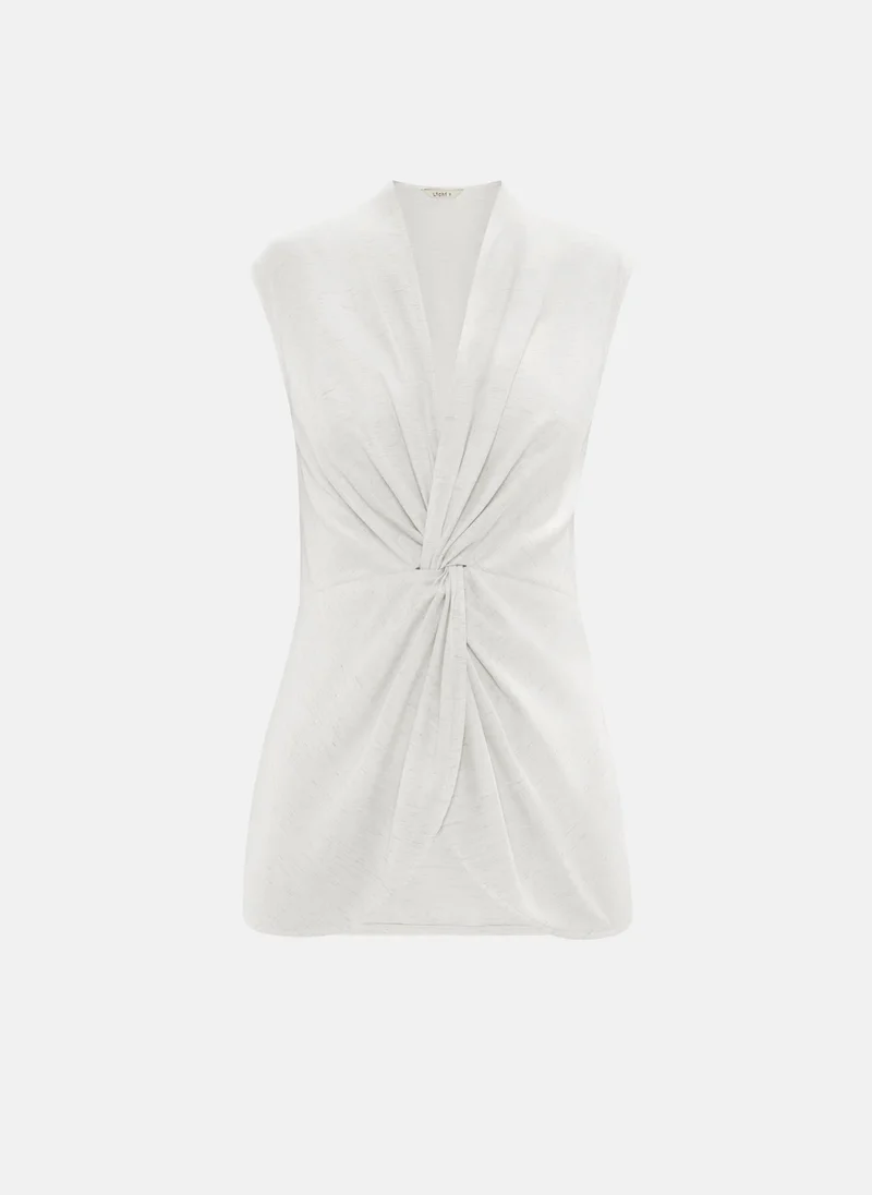 Lichi  Lightweight top with a draped waist for Women | Best Price UAE