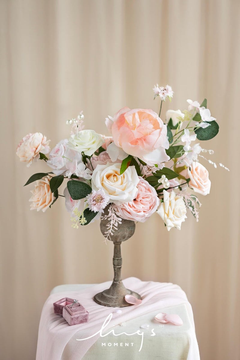 Ling's moment Ling's Moment Blush Silk Artificial Flowers Combo for Wedding Bouquets Centerpieces Flower Arrangements Decorations Bridal Shower  - Image 2