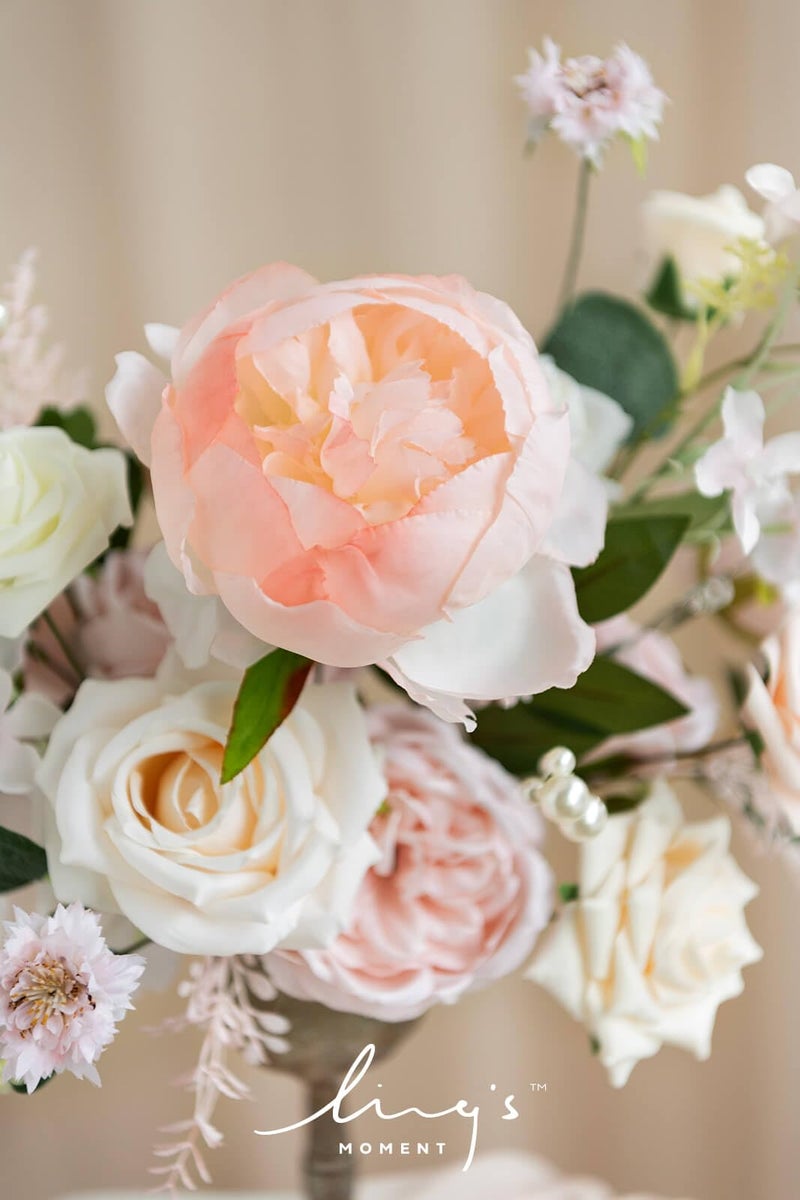 Ling's moment Ling's Moment Blush Silk Artificial Flowers Combo for Wedding Bouquets Centerpieces Flower Arrangements Decorations Bridal Shower  - Image 3