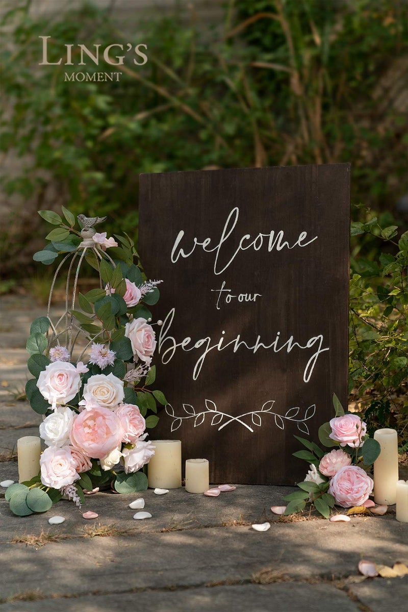 Ling's moment Ling's Moment Blush Silk Artificial Flowers Combo for Wedding Bouquets Centerpieces Flower Arrangements Decorations Bridal Shower  - Image 5