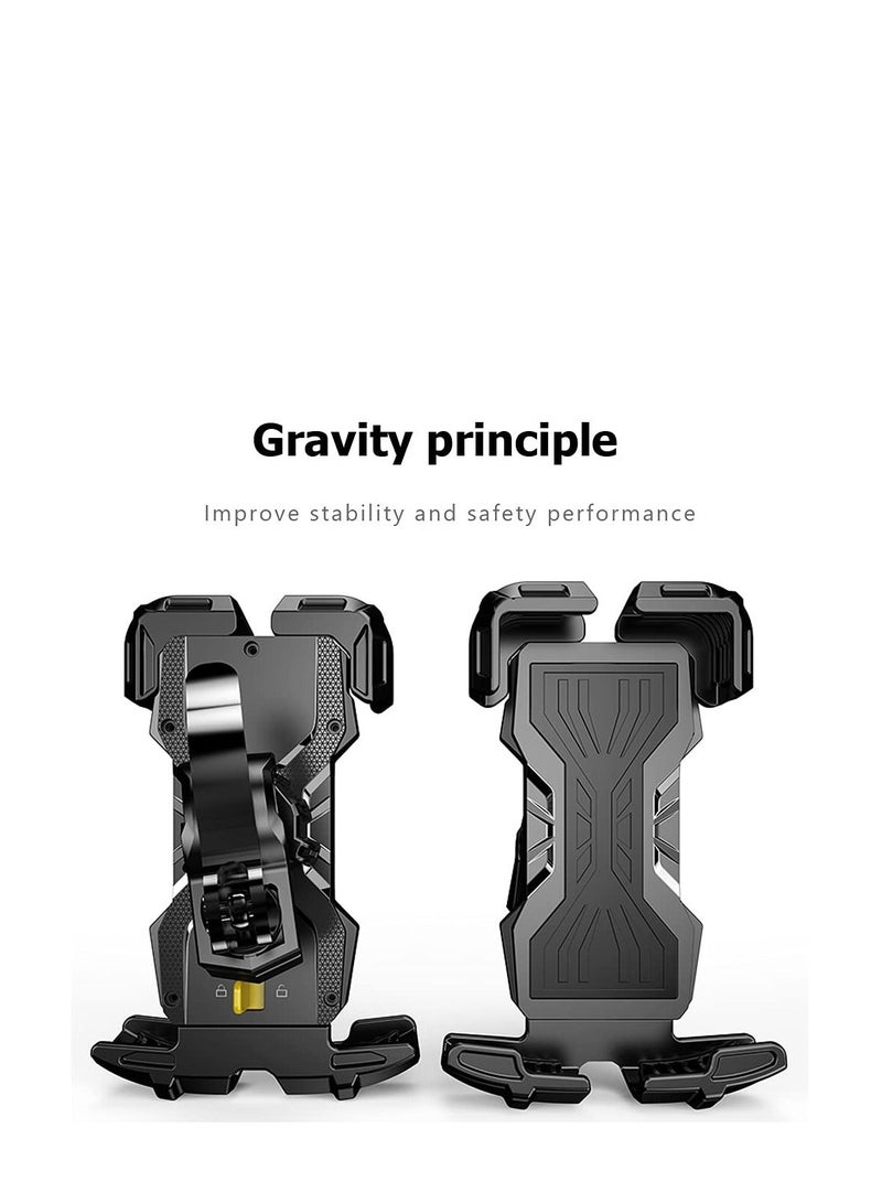 Excefore Bike Phone Holder, KASTWAVE Motorcycle Phone Mount, Bicycle Handlebar Cell Phone Clamp, Scooter Phone Clip for iPhone 13 Pro Max, S20 and 4.7"- 6.9" Cellphone - Image 3