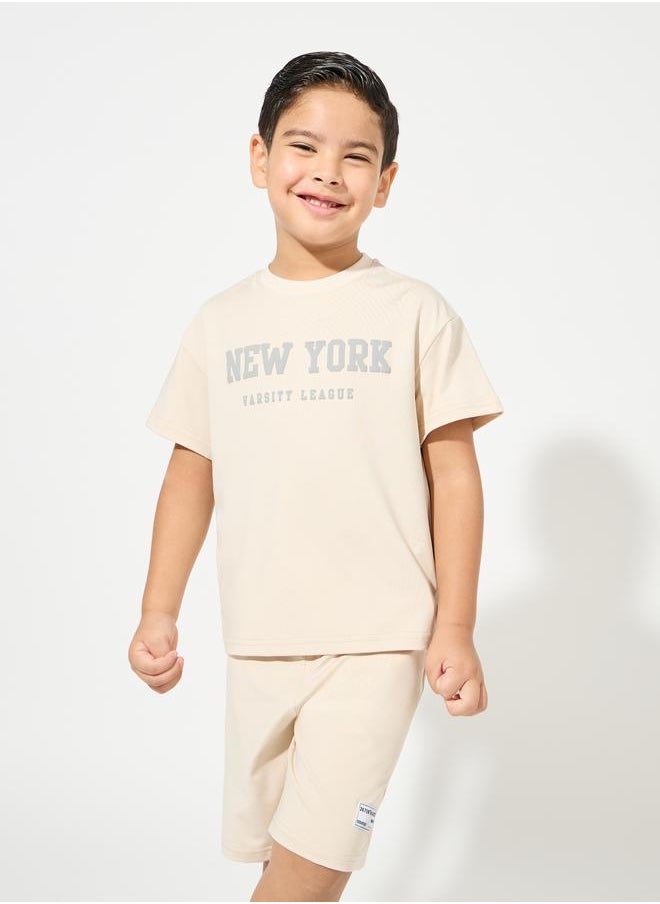 Styli New York Print Oversized T-Shirt & Shorts Set  - Image 2