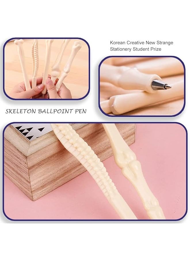 X spring - Ballpoint Pens 5 Pcs Creative Novelty Bone Shape Ballpoint Pens Black Ink Gift Pen For Kids Pack Model Pens Nurse Doctor Pen For Halloween New Year'S Day Thanksgiving - Image 1
