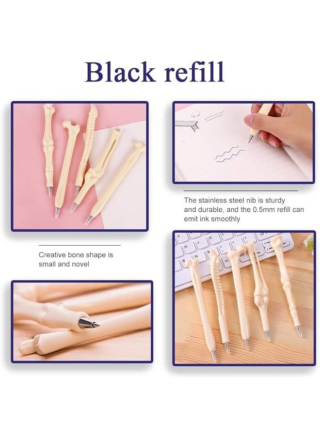 X spring - Ballpoint Pens 5 Pcs Creative Novelty Bone Shape Ballpoint Pens Black Ink Gift Pen For Kids Pack Model Pens Nurse Doctor Pen For Halloween New Year'S Day Thanksgiving - Image 1