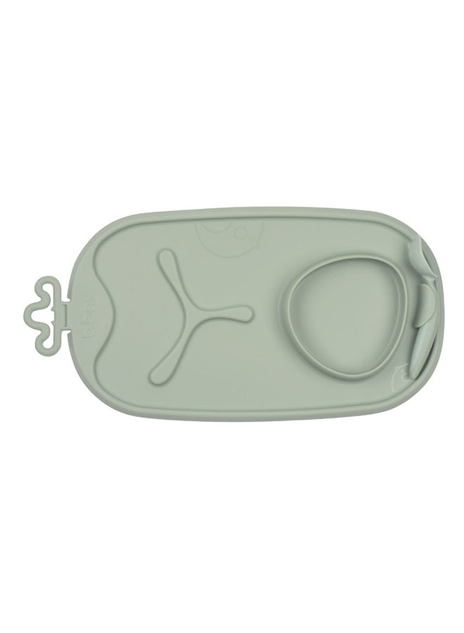 b.box Roll + Go Mealtime Mat, Baby and Toddler Feeding Mat, 3 Section Divider and Bowl, Fits Most Highchairs and Travel Friendly - Image 1