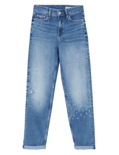 Marks & Spencer Boyfriend Ankle Grazer Jeans T576214LIGHT Denim (M) - Image 3