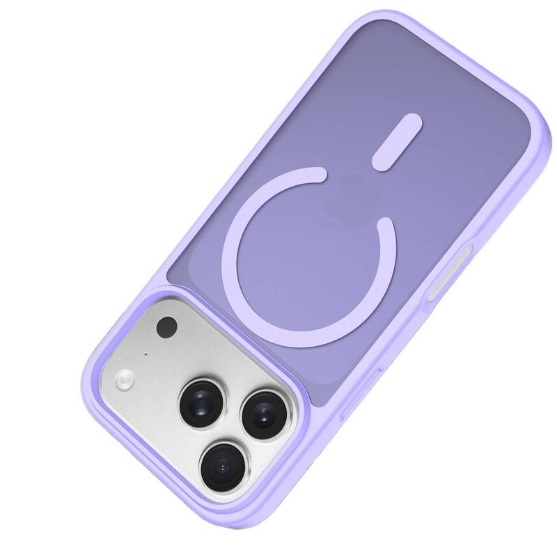 MS غطاء MagSafe بTPU+PC لـ iPhone 15 / 15 Plus / 15 Pro / 15 Pro Max مع مقاوم للصدمات وحماية من السقوط مع مقاوم للصدمات مع مغناطيس قوي مع ملمس ناعم باللون بنفسجي مغناطيسي من مادة TPU. - Image 3