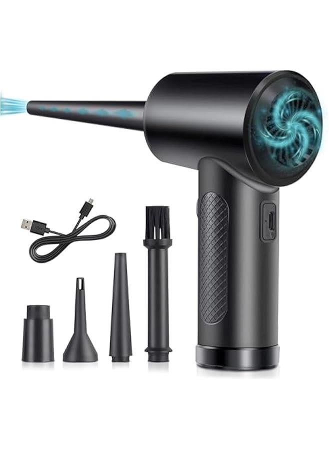 هوكور منفضة هواء لاسلكية من تراسل - منفضة غبار كهربائية قوية 51000 دورة في الدقيقة - منفضة كمبيوتر تعمل بالبطارية، منظف كيبورد - هواء مضغوط متعدد الاغراض - Image 1