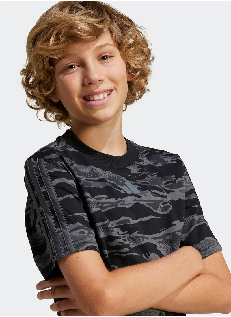 Adidas Youth Seasonal Essentials Camo T-Shirt