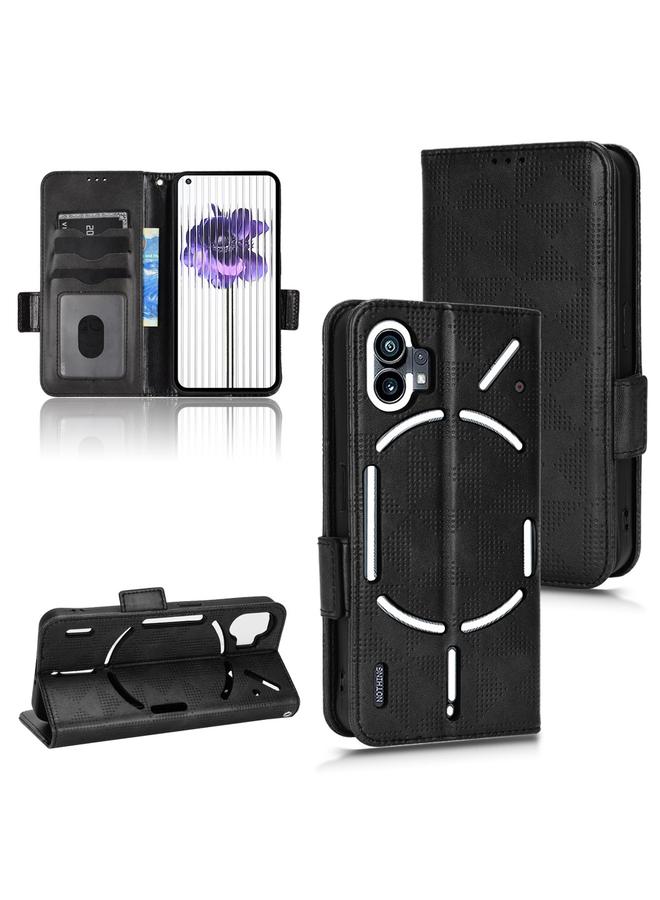 S-TOP Case For Nothing Phone 1 Symmetrical Triangle Leather Phone Case - Image 1