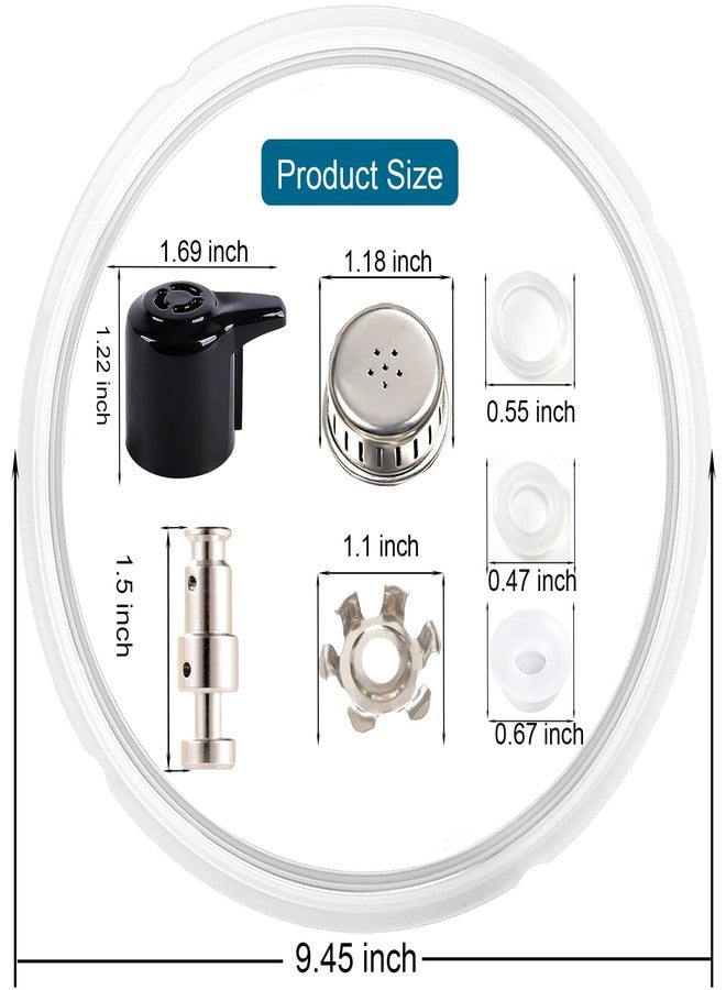 قطع غيار لأجهزة الطهي Instant Pot Duo/Duo Plus سعة 5 و6 كوارت، طقم من 10 قطع يشمل صمام تحرير البخار، وحلقة إحكام، وصمام عائم بديل لأجهزة الطهي Instant Pot، وغطاء بديل لأجهزة الطهي Instant Pot IP-DUO50 وIP-DUO60 - Image 4