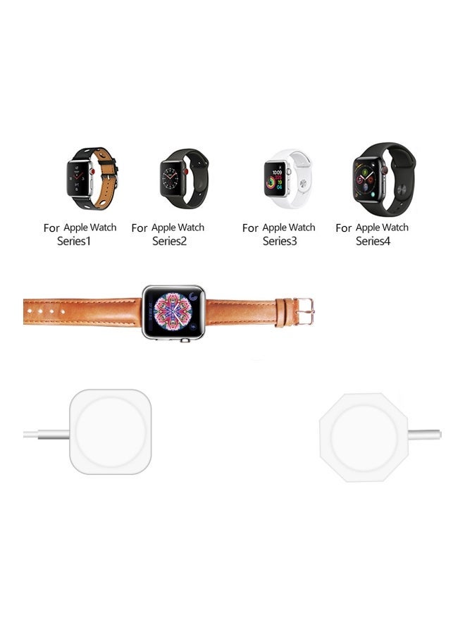 NIBEMINENT USB Magnetic Wireless Smart Watch Charger White - Image 5