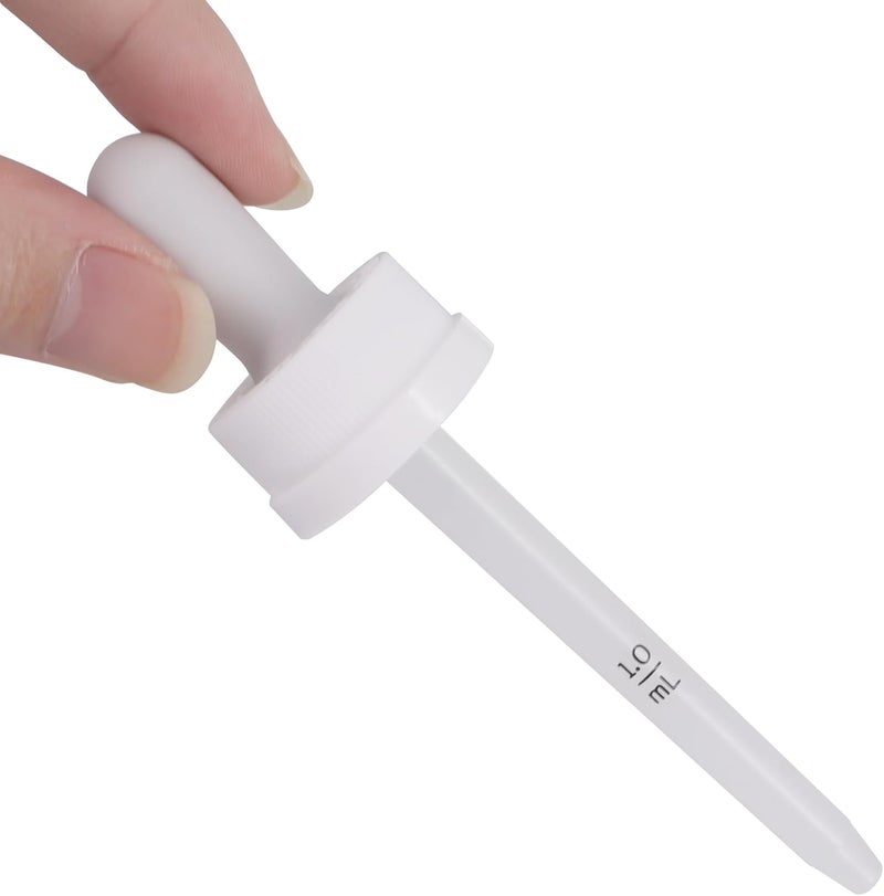 Snowso 6Pack Replacement Screw Droppers, 1.0 ml Straight Tip Pipette Plastic Closure Top For Minoxidil Bottles - Image 2