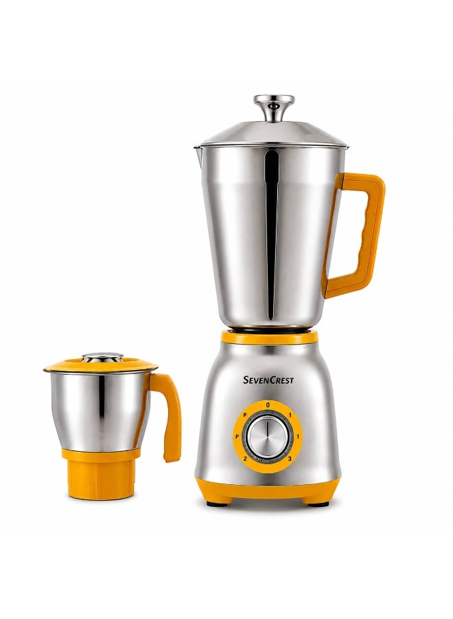 Seven CREST SevenCrest Stainless Steel Blender 1200W Multi Purpose Mixer Grinder With Dry Grinding Jar 1.5L Heavy Duty Kitchen Blender Multi Speed Control Model Y11-8 - Image 1