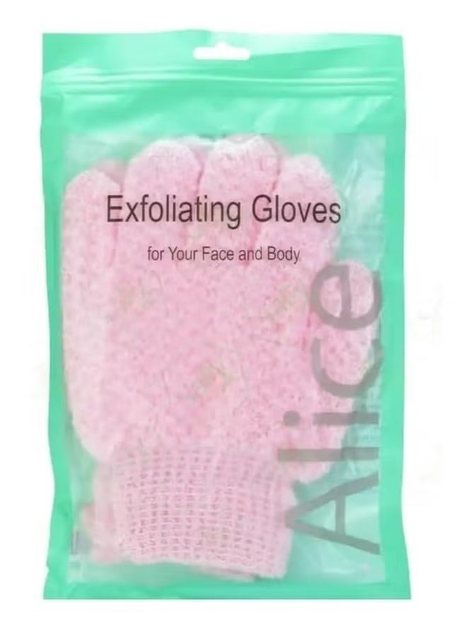 Alice Exfoliating Gloves for Face & Body – Deep Cleansing, Smooth Skin & Gentle Scrub Exfoliator for Radiant Glow - Image 1