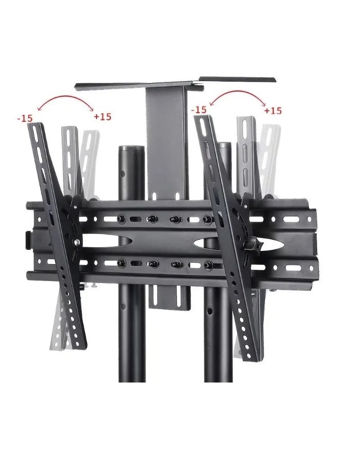HAMOOD, Mobile TV Stand on Wheels for 32-75 inch Screens, Rolling Television Cart Height Adjustable Floor Stand, Portable Screen Stand with Brackets, Holds up to 50kg, Max VESA 600x400mm - Image 5