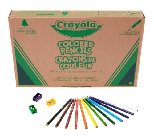 Crayola Colored Pencils Classpack (240ct), Bulk Colored Pencils for Kids, 12 Colors, Coloring Supplies, Must Have Teacher Classroom Essentials for School - Image 2