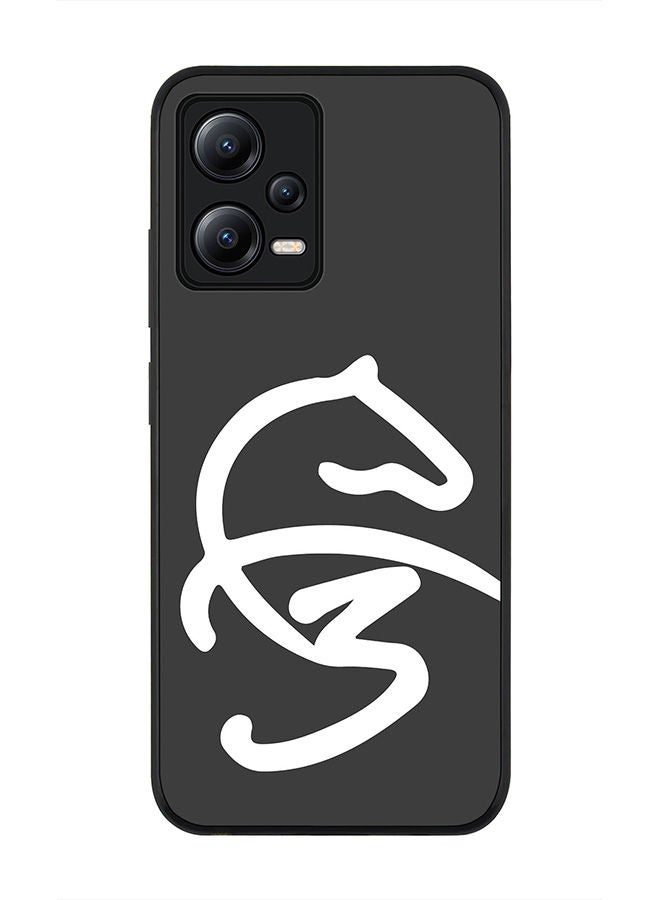 Stylizedd حافظة سوداء متينة لهاتف Poco X5 / Redmi Note 12 5G، حافظة مرنة من المطاط مع حواف مضادة للسقوط، غلاف رقيق - تصميم فاز3 رمادي - Image 1