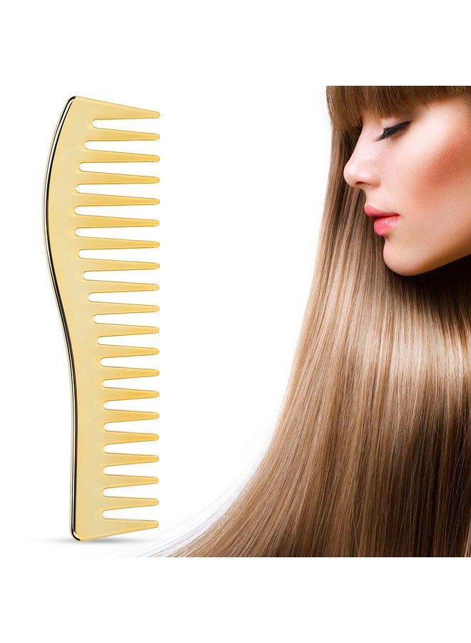 ANGGREK Wide Tooth Combs, No Handle Hair Detangling Comb Large Salon Shampoo Comb for Men Women (Gold) - Image 4