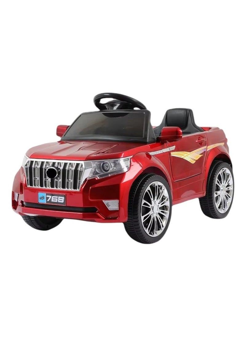 Cute ninos 6V Red Electric Kids Ride On Car - Unique Design with Music, Light, Early Learning, USB/MP3 Ports  - Image 1