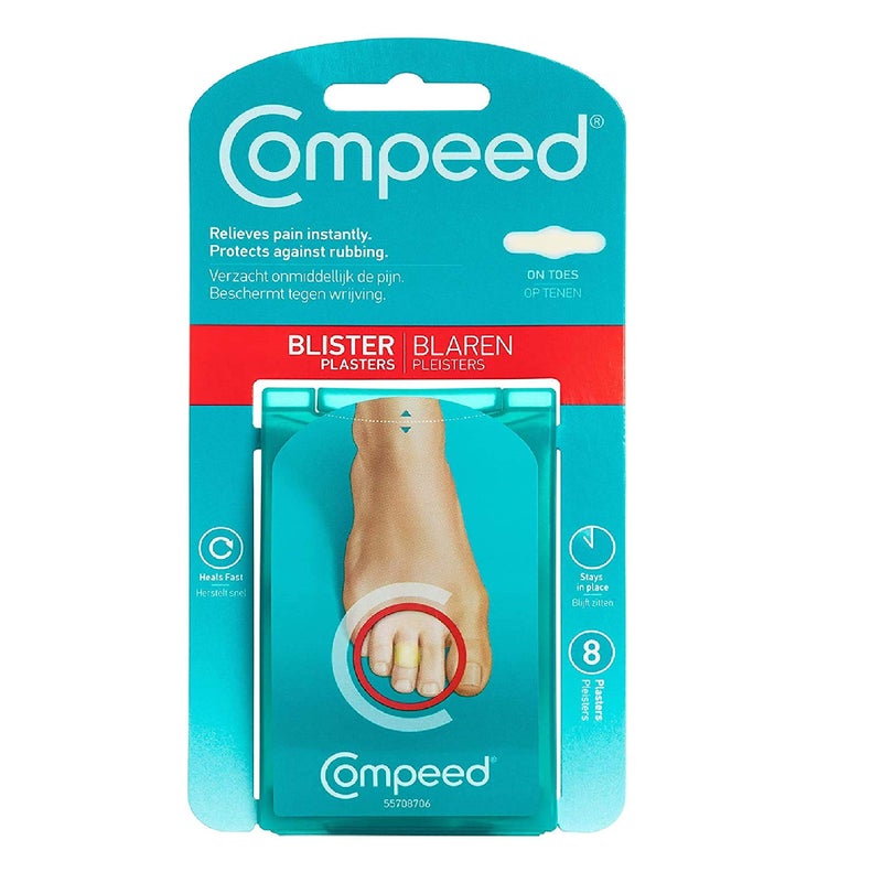 Compeed Blister Bandage For Finger Rubbing Protection, Breathable Foot Finger Protector Hydrocolloid Bandage For Men, Women N Kids, Pack Of 8 Pc - Image 1