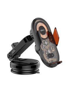 LDNIO 15W Wireless Car Charging Dashboard Mount Black  - Image 1