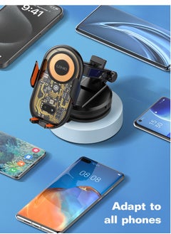 LDNIO 15W Wireless Car Charging Dashboard Mount Black  - Image 5