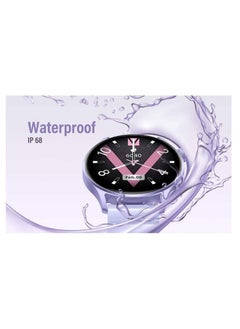 كيسلكت ساعة Lora Calling Watch Lady الذكية مع شاشة AMOLED تعمل باللمس مقاس 1.3 بوصة/معدل ضربات القلب على مدار 24 ساعة وSPO2 ومراقبة النوم/ساعة ذكية للنساء/أشرطة مزدوجة (بنفسجي)  - Image 3