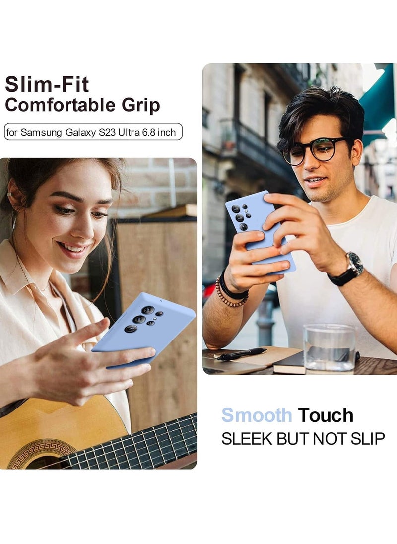Raxoom Samsung Galaxy S23 Ultra Case Cover - Blue Slim Fit Soft TPU Back Cover with Flexible Silicone Edges and Matte Finish - Image 2