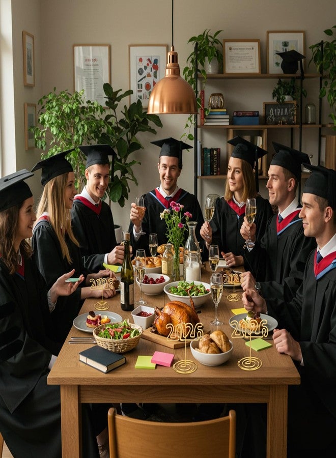 Leinuosen 30 Pcs New Year Table Number Holders 2026 Gold Place Card Holders Wire Picture Cards Stand Name Menu Clips Table Sign for Graduation Party Centerpiece Wedding Reception Anniversary Supplies - Image 5