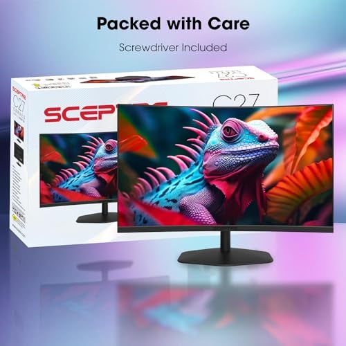 Sceptre Curved 27-inch Prime Gaming Monitor 1500R 100Hz HDMI X2 DisplayPort 1ms 100% sRGB, Build-in Speakers Machine Black 2025 (C275W-FW100T Series) - Image 2