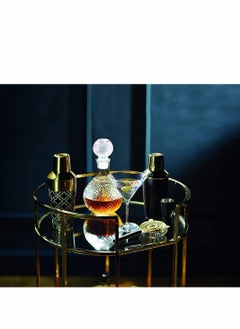 Excefore CharmCollection Cut Glass Whisky and Brandy Decanter, 1 Litre Round Ball Shape Whiskey Wine Beer Water Drinking Glass Bottle Decanter Cap Stopper Decoration  - Image 3