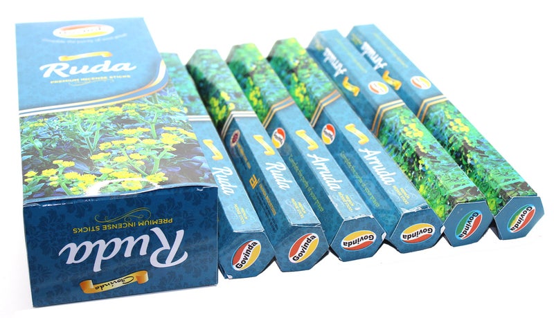 Govinda Incense  120 Incense Sticks Premium Incense Masala Coated Ruda