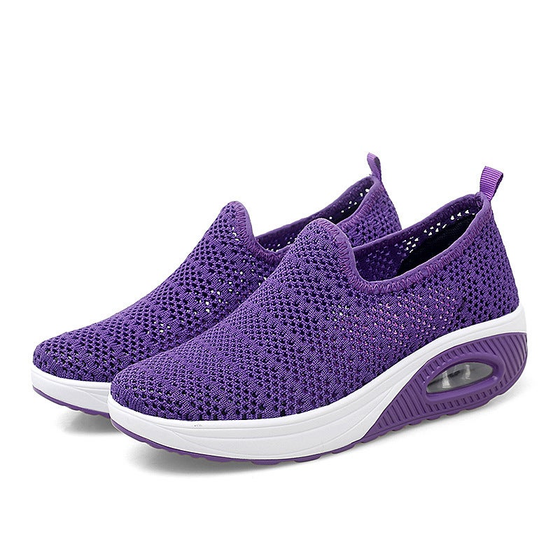 2021 Spring and Autum Slip-on Women's Shoes Slip-on Casual Shoes Breathable Flats Mesh Sports Shoes Cross-border Large Size Summer - Image 5