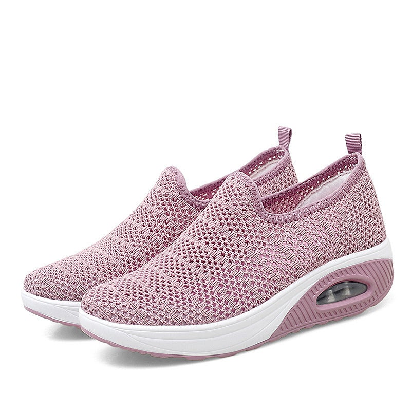 2021 Spring and Autum Slip-on Women's Shoes Slip-on Casual Shoes Breathable Flats Mesh Sports Shoes Cross-border Large Size Summer - Image 4