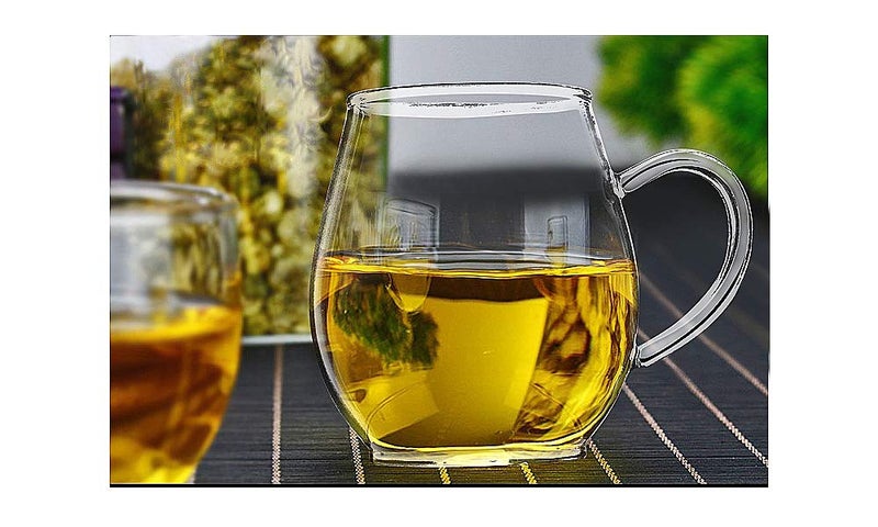 Sun's Tea Ultra Clear Glass Tea Mug | Coffee Mug 16 oz (470 ml) | Borosilicate - Glasses w Big Handle | Simple and Elegant | Microwave Safe | Pure Glass - Image 5