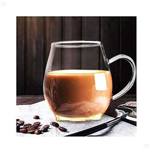Sun's Tea Ultra Clear Glass Tea Mug | Coffee Mug 16 oz (470 ml) | Borosilicate - Glasses w Big Handle | Simple and Elegant | Microwave Safe | Pure Glass - Image 4