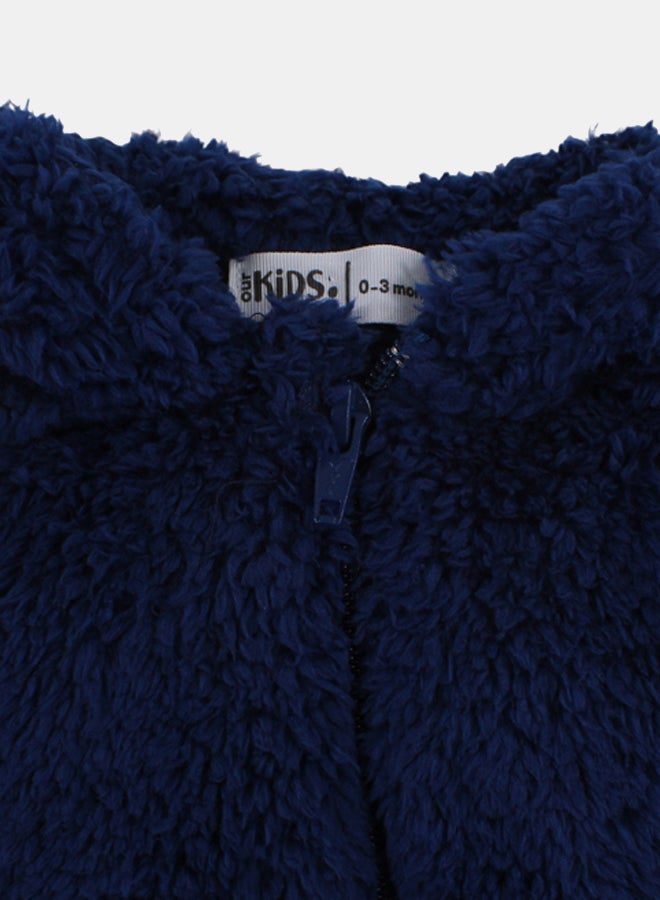 اوركيدز أفرول فرو للرضع للجنسين – كحلي بطبعة تيدي - Image 3